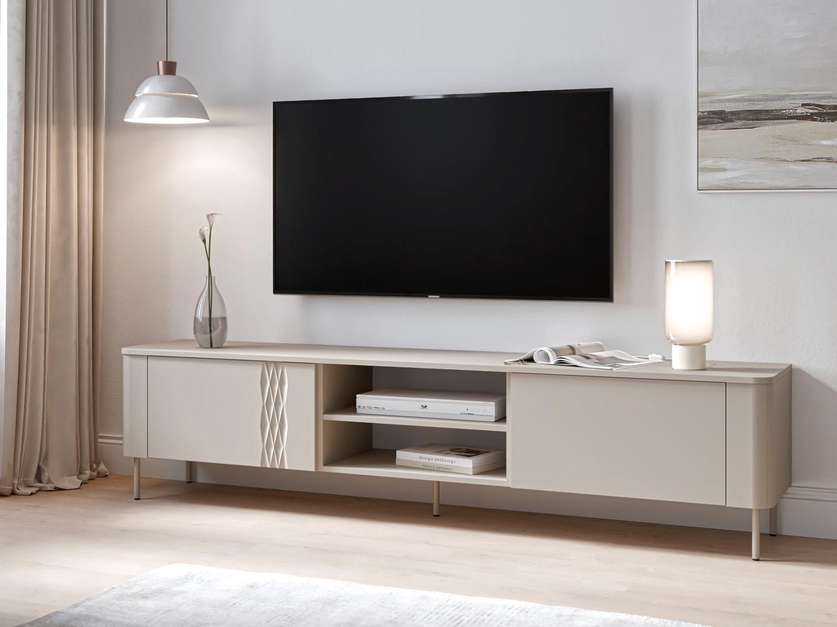 TV staliukas TIRANTE RTV-2 RTV staliukas kašmyras, Židinys: Nėra