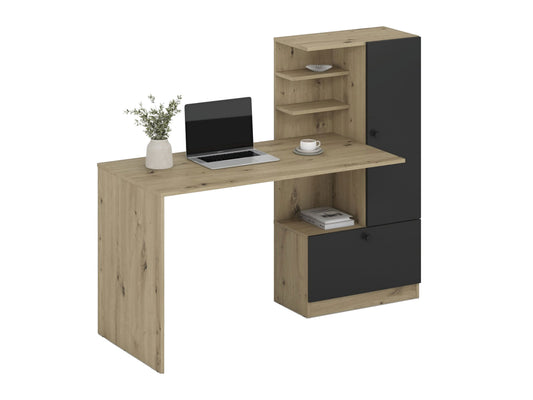 Darbo stalas HOBAS darbo stalas, artisan ąžuolas / juoda V-UA-HOBAS-D.ARTISAN/CZARNY (Juoda + Artisan ąžuolas)