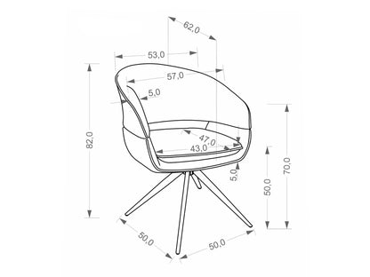 Kėdė K602 kėdė V-CH-K/602-KR-BRĄZOWY, Spalva: Monte 26