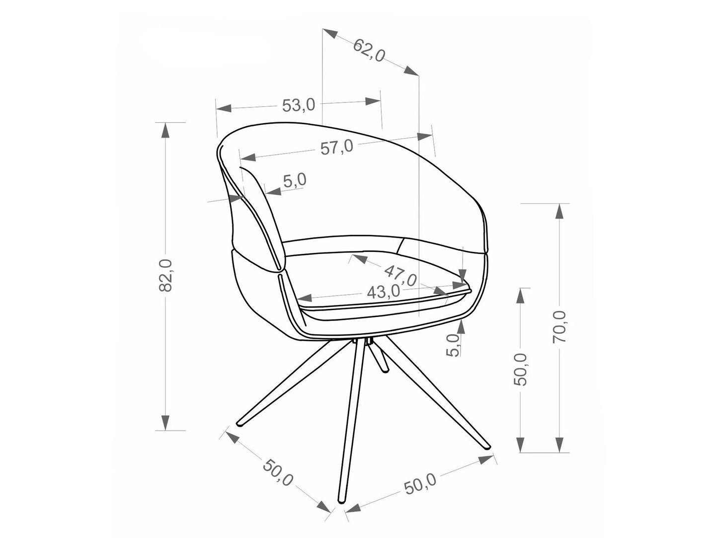 Kėdė K602 kėdė V-CH-K/602-KR-CAPPUCCINO, Spalva: Monte 11