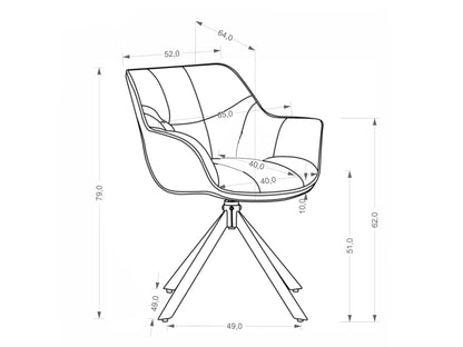 Kėdė K610 kėdė V-CH-K/610-KR-BEŻOWY, Spalva: Mavel 38