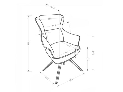 Kėdė K611 kėdė V-CH-K/611-KR-BRĄZOWY, Spalva: Raven 38