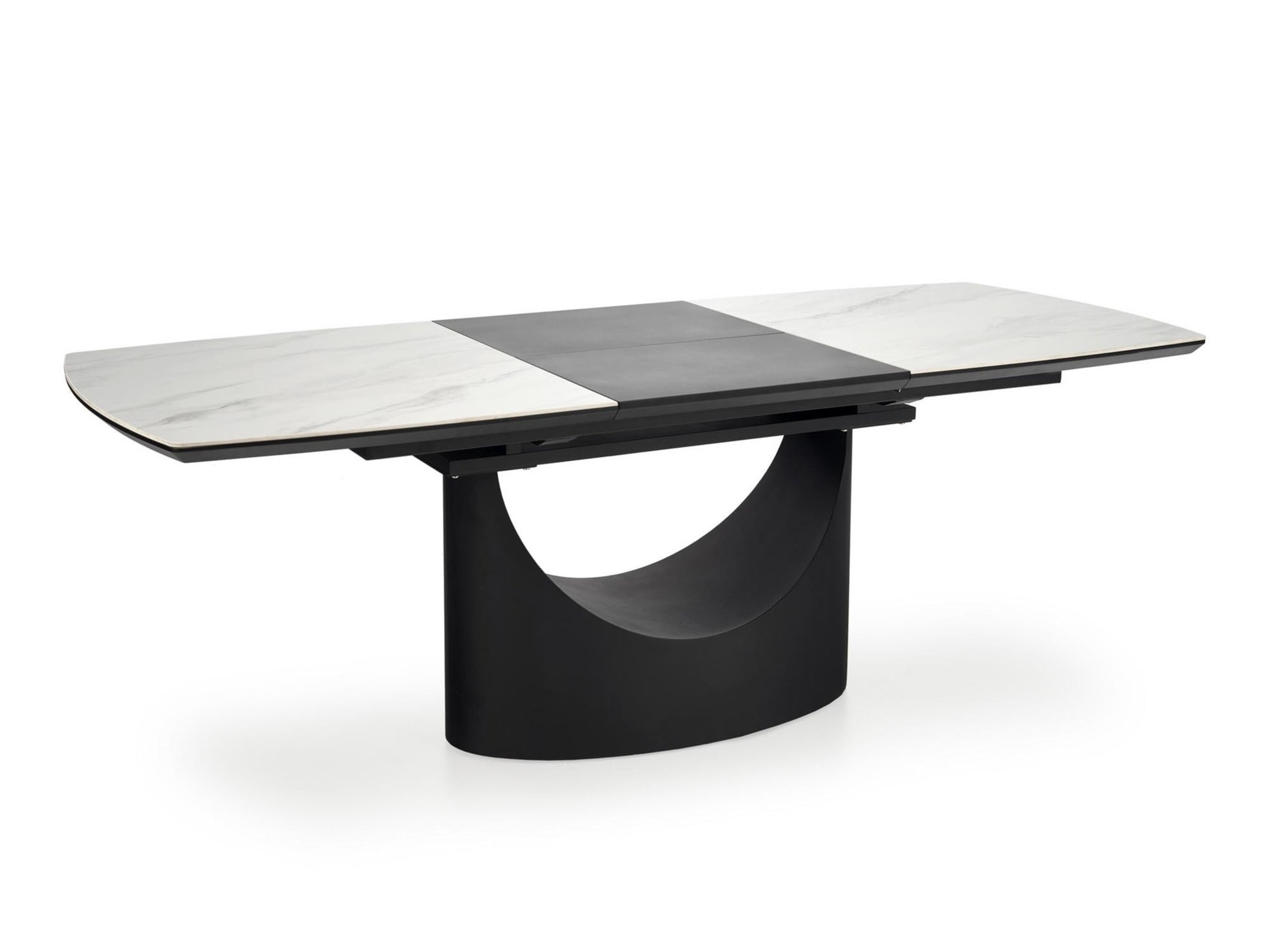 Stalas OSMAN extension stalas, baltas marmuras / juoda V-CH-OSMAN-ST