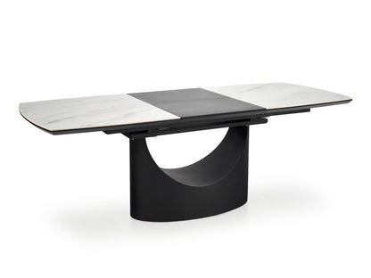 Stalas OSMAN extension stalas, baltas marmuras / juoda V-CH-OSMAN-ST