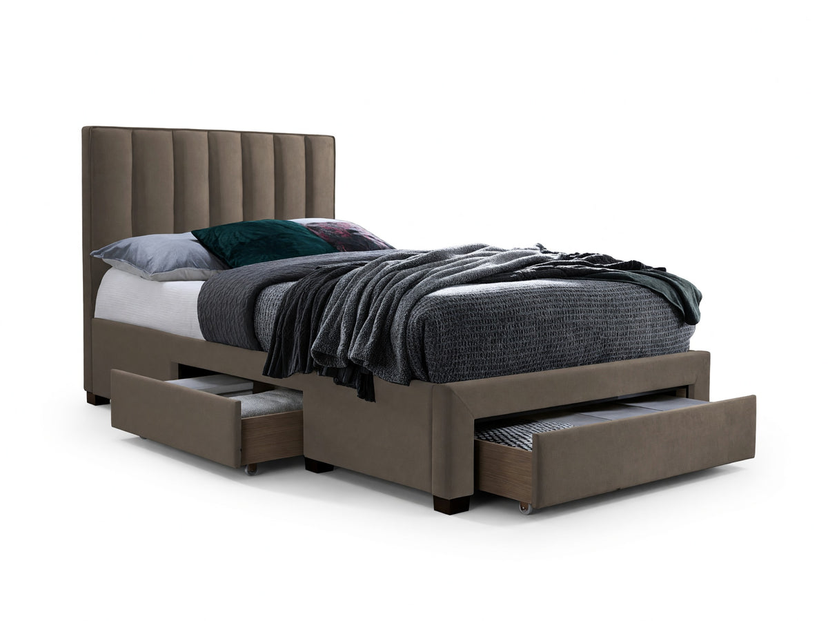 Lova GRACE, Spalva: Taupe, Miegamoji dalis: 120 x 200 cm