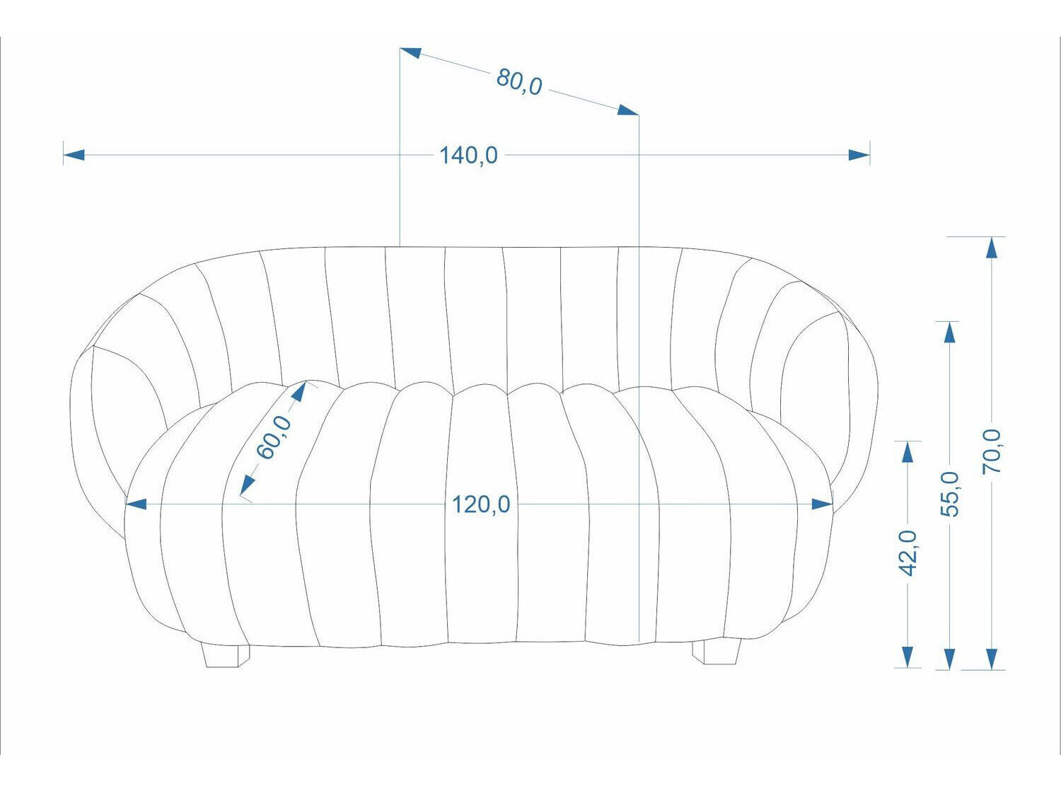 Sofa FRASER XL, leisure kėdė, kreminė V-CH-FRASER_XL-FOT-KREMOWY, Spalva: Raven 22