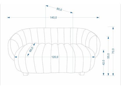 Sofa FRASER XL, leisure kėdė, kreminė V-CH-FRASER_XL-FOT-KREMOWY, Spalva: Raven 22