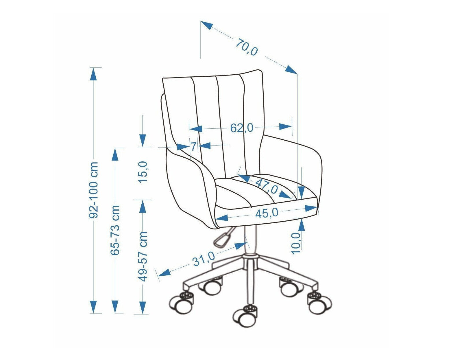 Biuro kėdė MISHEL swivel fotelis, pilka V-CH-MISHEL-FOT-POPIELATY (Pilka)