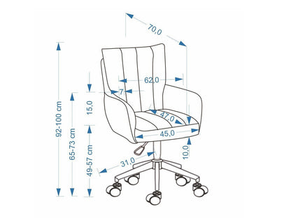 Biuro kėdė MISHEL swivel fotelis, pilka V-CH-MISHEL-FOT-POPIELATY (Pilka)