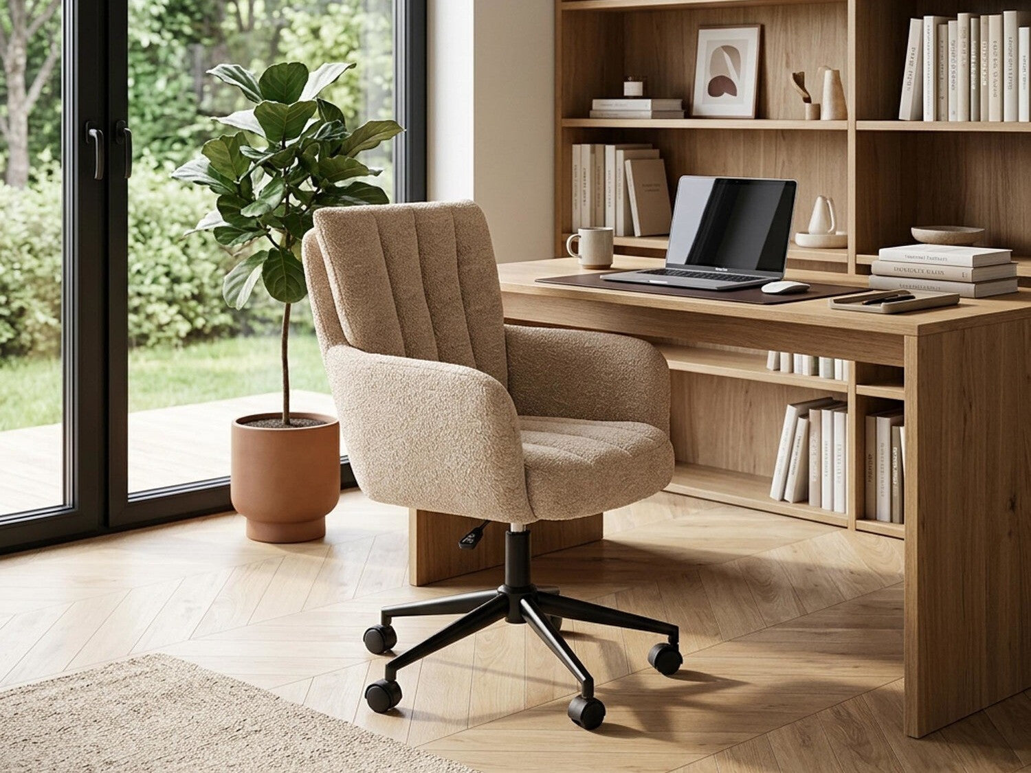 Biuro kėdė MISHEL swivel fotelis, smėlinė V-CH-MISHEL-FOT-BEŻOWY (Smėlinė)