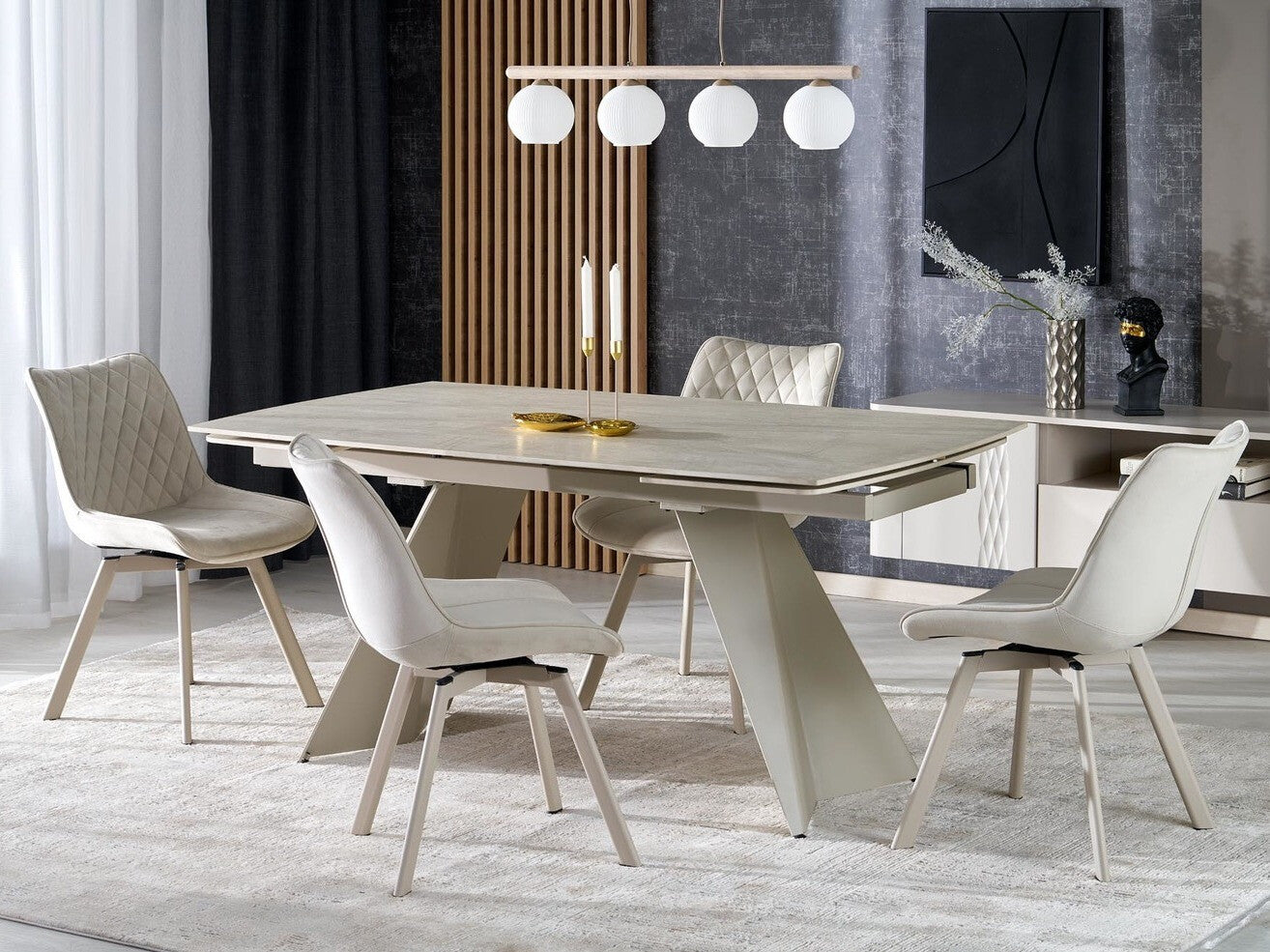 Kėdė K520 V-CH-K/520_CS-KR-J.BEŻOWY, Spalva: Bluvel 30