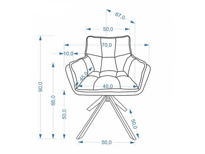 Kėdė K597 kėdė pilka V-CH-K/597-KR-POPIELATY (Cremona 96)