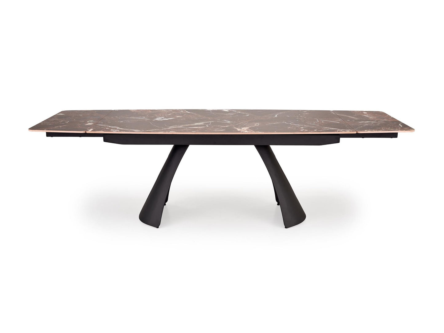 Stalas MARVIN extension stalas, top - maroon marmuras, kojos - juoda V-CH-MARVIN-ST-BORDOWY