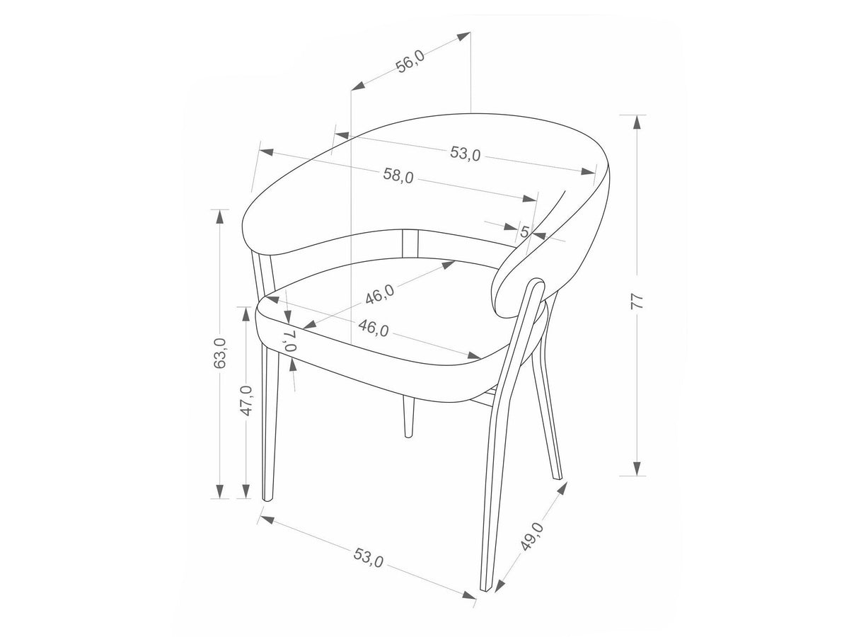 Kėdė K609 kėdė V-CH-K/609-KR-POPIELATY, Spalva: Baltimore 19