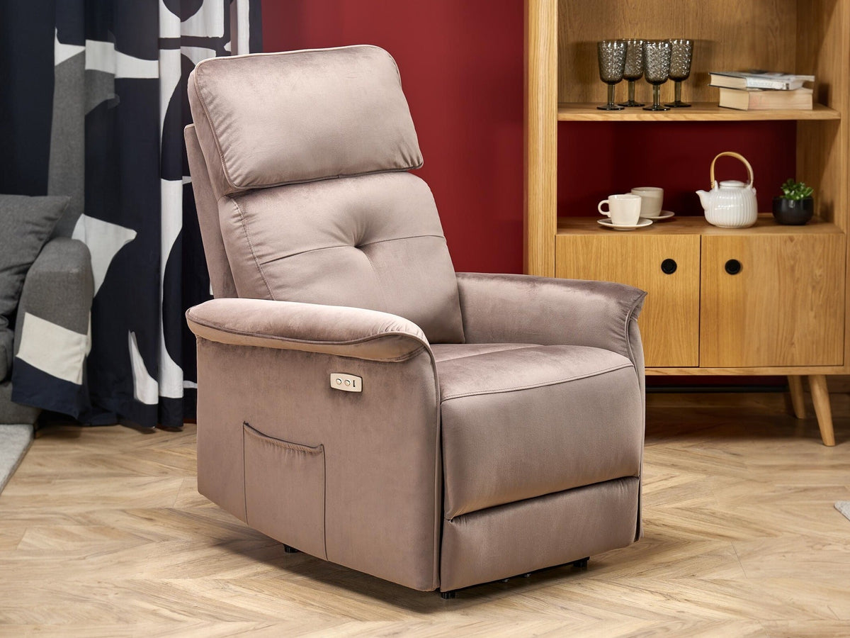 Fotelis reglaineris SEMIR V-CH-SEMIR-FOT-MOKKA, Spalva: Bluvel 38