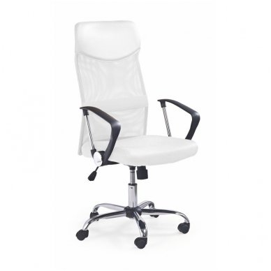 VIRE white office chair on wheels