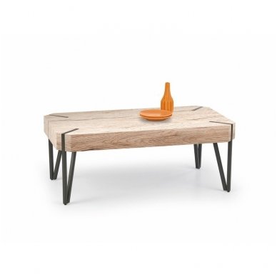 EMILY san remo oak - black colored coffee table