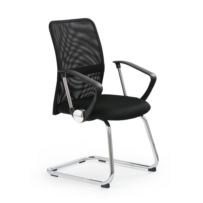 black desk chair on wheels