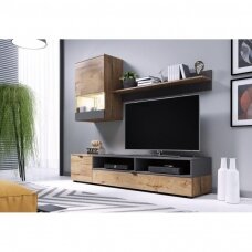 PAT wall unit (oak lefka / gray matt)