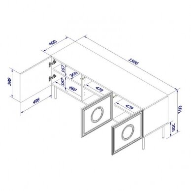 PALAZZO RTV 150 3D black TV stand 4