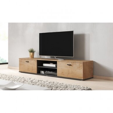 SOHO RTV 180 black - lefkas oak colored TV stand