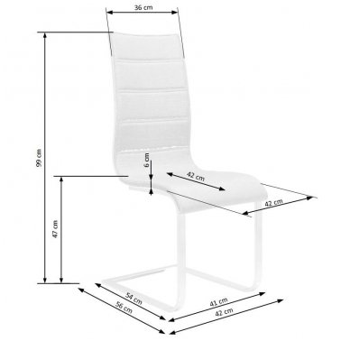 K104 white metal chair 2