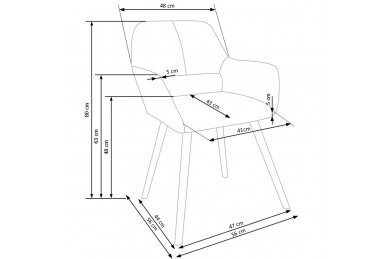 K283 chair, color: grey 6