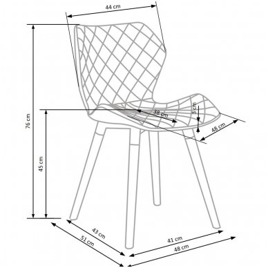 K277 grey wooden chair 6