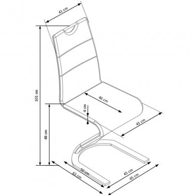 K291 white metal chair 6