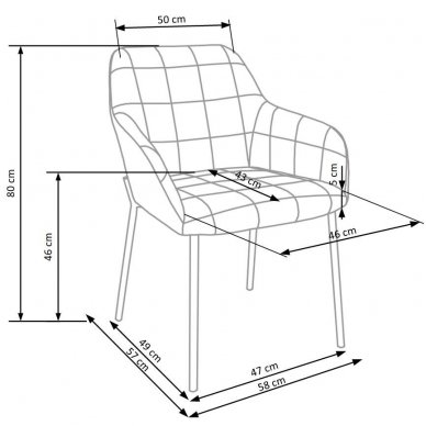 K305 grey metal chair 10