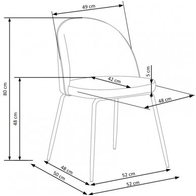 K314 dark green metal chair 9