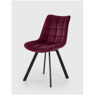 K332 dark red metal chair