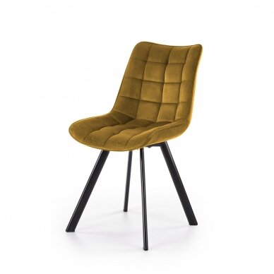 K332 mustard colored metal chair