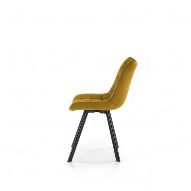 K332 mustard colored metal chair 2