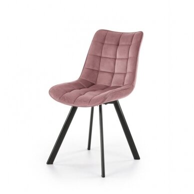 K332 pink red metal chair