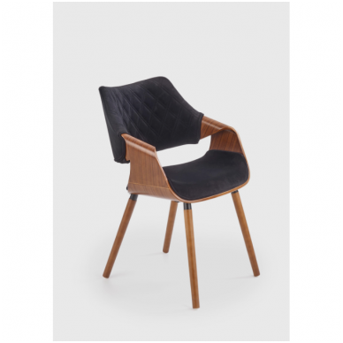 K396 black / walnut color wooden chair