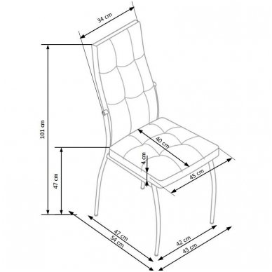 K209 grey metal chair 3