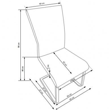 K218 cappuccino spalvos metalinė kėdė 3