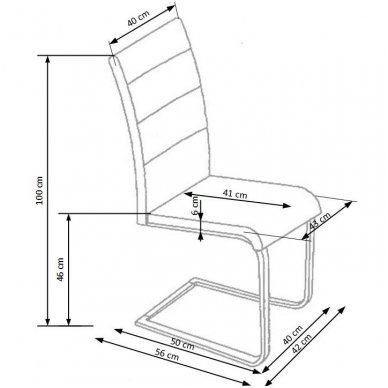 K85 cream colored metal chair 2