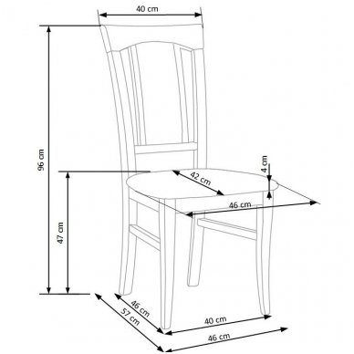 KONRAD white wooden chair 8