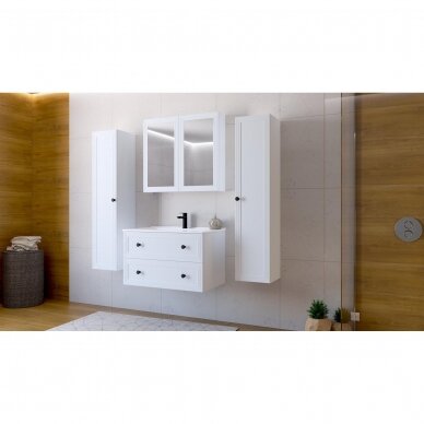 TORETO SLU-80 mirror cabinet (white matte) 4