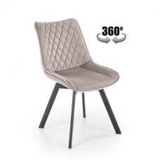 K520 бежевый металлический стул с функцией вращения
