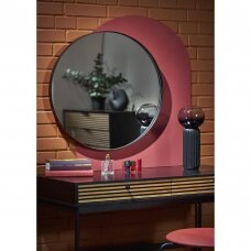 PATINA round mirror with black frame