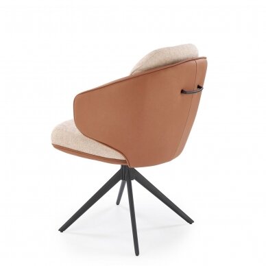 K554 brown metal chair with rotation function 2