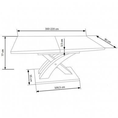 SANDOR lacquered extension dining table 2